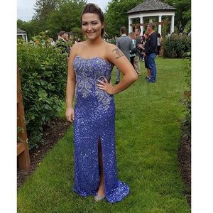 Purple Scala Prom Dress